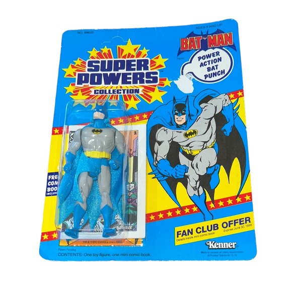 Kenner Other - Kenner Super Powers Batman 1985 23 Back Fan Club DC Series Unpunched SEALED